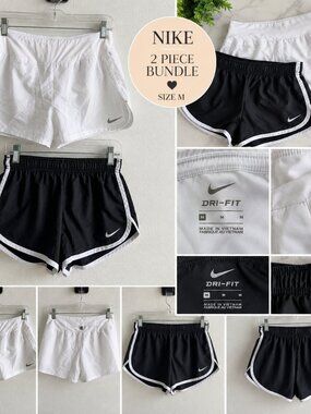 🖤🤍 Nike Dri-FIT Athletic Shorts Bundle – 2 Pair – Size M